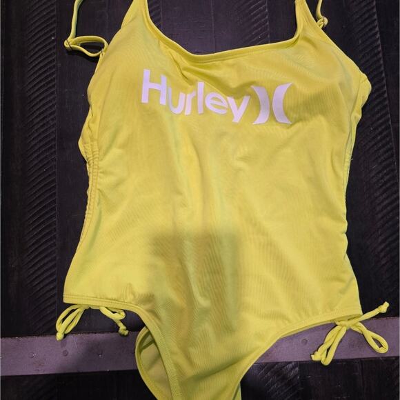 NWT Hurley Swim Bathing Suit One Piece Lime Green Womens Size L - Picture 1 of 6